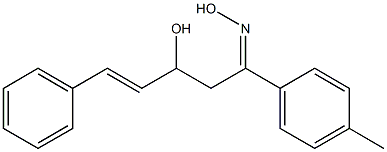 (1E)-1-(4-Methylphenyl)-5-phenyl-3-hydroxy-4-penten-1-one oxime 结构式