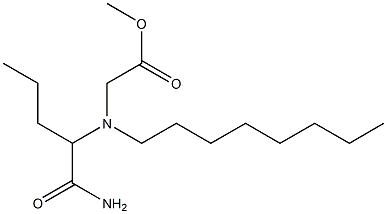 [(1-カルバモイルブチル)オクチルアミノ]酢酸メチル 化学構造式