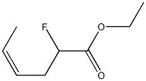 (Z)-2-Fluoro-4-hexenoic acid ethyl ester Structure