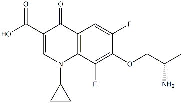 7-[(S)-2-Aminopropoxy]-1-cyclopropyl-6,8-difluoro-1,4-dihydro-4-oxoquinoline-3-carboxylic acid Struktur