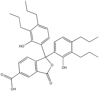1,3-Dihydro-1,1-bis(2-hydroxy-3,4-dipropylphenyl)-3-oxoisobenzofuran-5-carboxylic acid Struktur