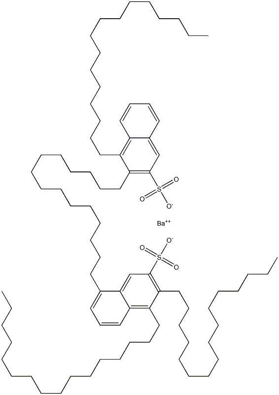 Bis(3,4-dihexadecyl-2-naphthalenesulfonic acid)barium salt Structure