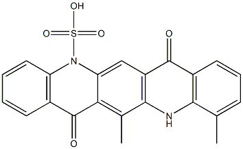 5,7,12,14-Tetrahydro-11,13-dimethyl-7,14-dioxoquino[2,3-b]acridine-5-sulfonic acid Structure