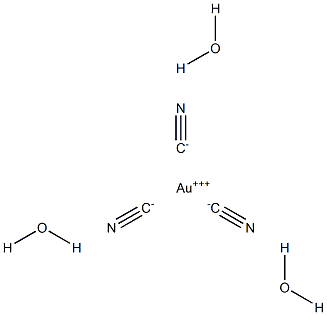 Gold(III) cyanide trihydrate Struktur