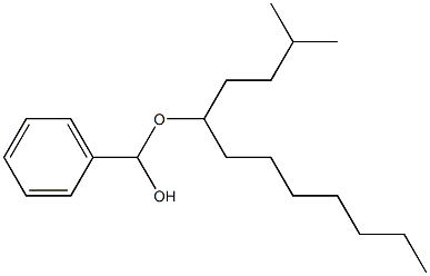 ベンズアルデヒド3-メチルブチルオクチルアセタール 化学構造式