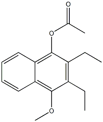 Acetic acid 2,3-diethyl-4-methoxy-1-naphtyl ester Struktur