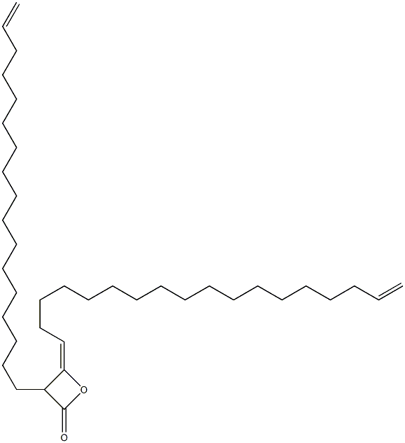 3-(16-Heptadecenyl)-4-(17-octadecen-1-ylidene)oxetan-2-one 结构式