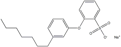 2-(3-Heptylphenoxy)benzenesulfonic acid sodium salt Structure