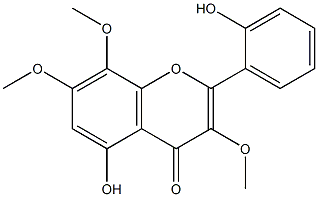 2',5-Dihydroxy-3,7,8-trimethoxyflavone Structure