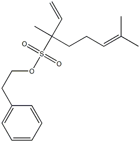 3,7-Dimethyl-1,6-octadiene-3-sulfonic acid (2-phenylethyl) ester Structure