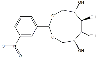 1-O,6-O-(3-Nitrobenzylidene)-D-glucitol Struktur