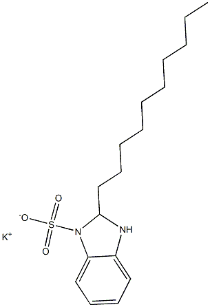 2-Decyl-2,3-dihydro-1H-benzimidazole-1-sulfonic acid potassium salt Struktur