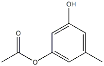 Acetic acid 3-hydroxy-5-methylphenyl ester Structure