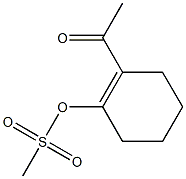 Methanesulfonic acid 2-acetyl-1-cyclohexenyl ester Struktur