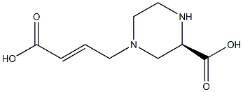 (2R)-4-[(E)-3-Carboxy-2-propenyl]piperazine-2-carboxylic acid Struktur