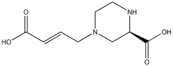 (2R)-4-[(E)-3-Carboxy-2-propenyl]piperazine-2-carboxylic acid Structure
