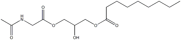 1-[(N-Acetylglycyl)oxy]-2,3-propanediol 3-nonanoate Struktur