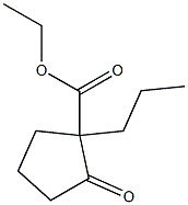 2-オキソ-1-プロピルシクロペンタンカルボン酸エチル 化学構造式