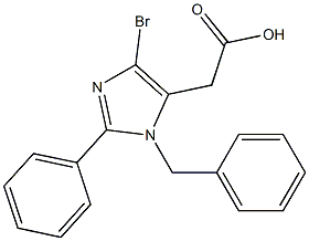 2-Phenyl-1-benzyl-4-bromo-1H-imidazole-5-acetic acid Structure