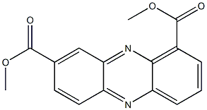 1,8-フェナジンジカルボン酸ジメチル 化学構造式