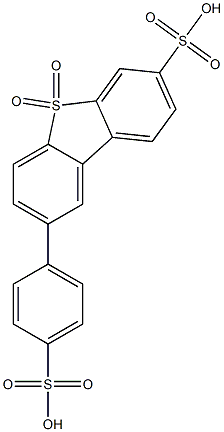 2-[4-Sulfophenyl]dibenzothiophene-7-sulfonic acid 5,5-dioxide Structure