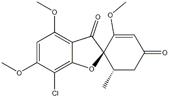 (2R,6'S)-7-Chloro-2',4,6-trimethoxy-6'-methylspiro[benzofuran-2(3H),1'-[2]cyclohexene]-3,4'-dione Structure