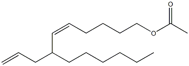 Acetic acid (5Z)-7-hexyl-5,9-decadienyl ester Struktur
