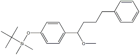 1-[(tert-Butyl)dimethylsiloxy]-4-[1-methoxy-4-phenylbutyl]benzene Structure