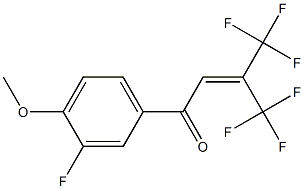 1-(3-Fluoro-4-methoxyphenyl)-4,4,4-trifluoro-3-trifluoromethyl-2-buten-1-one Structure