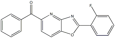 2-(2-フルオロフェニル)-5-ベンゾイルオキサゾロ[4,5-b]ピリジン 化学構造式