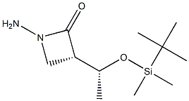 (3S)-1-Amino-3-[(R)-1-(tert-butyldimethylsilyloxy)ethyl]azetidin-2-one Structure