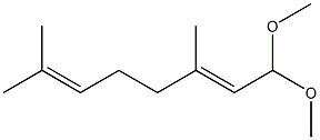 (2E)-1,1-Dimethoxy-3,7-dimethyl-2,6-octadiene Struktur