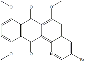 3-Bromo-6,8,11-trimethoxynaphtho[2,3-h]quinoline-7,12-dione Struktur