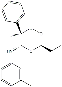 (3S,5S,6R)-3-Isopropyl-5-(3-methylphenylamino)-6-methyl-6-phenyl-1,2,4-trioxane 结构式