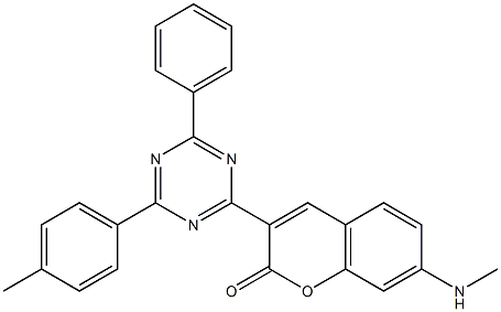 3-[6-Phenyl-4-(4-methylphenyl)-1,3,5-triazin-2-yl]-7-(methylamino)coumarin|