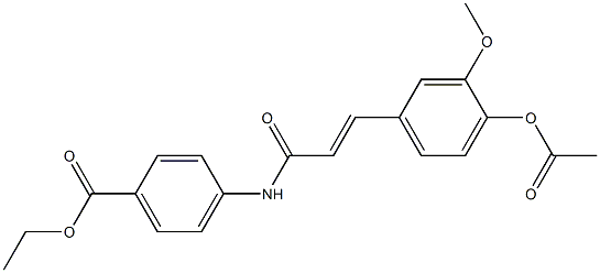 4-[[3-(3-Methoxy-4-acetoxyphenyl)-1-oxo-2-propenyl]amino]benzoic acid ethyl ester