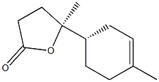 (5S)-4,5-Dihydro-5-methyl-5-[(1S)-4-methyl-3-cyclohexene-1-yl]-2(3H)-furanone 结构式