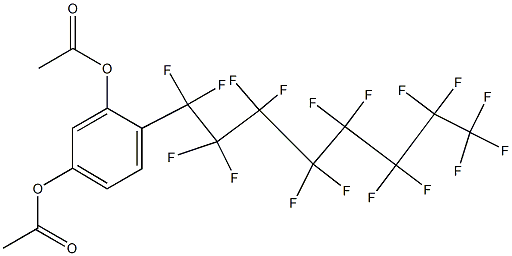 4-(Heptadecafluorooctyl)benzene-1,3-diol diacetate Structure