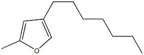 2-メチル-4-ヘプチルフラン 化学構造式