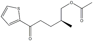 [S,(-)]-5-Acetyloxy-4-methyl-1-(2-thienyl)-1-pentanone Struktur