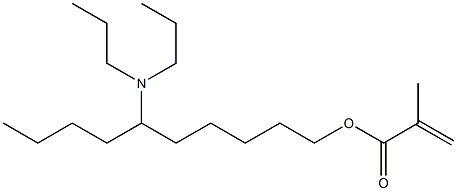 メタクリル酸6-(ジプロピルアミノ)デシル 化学構造式