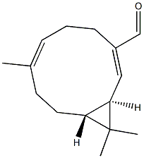 (1R,4E,8E,10R)-4,11,11-Trimethylbicyclo[8.1.0]undeca-4,8-diene-8-carbaldehyde Structure