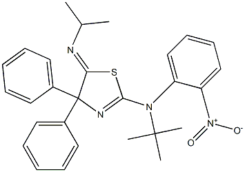 2-[tert-Butyl(2-nitrophenyl)amino]-5-(isopropylimino)-4,4-diphenyl-2-thiazoline|