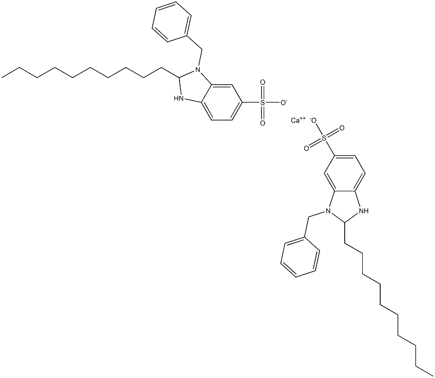 Bis(1-benzyl-2-decyl-2,3-dihydro-1H-benzimidazole-6-sulfonic acid)calcium salt|
