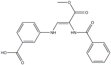 (Z)-3-[(3-Carboxyphenyl)amino]-2-(benzoylamino)acrylic acid 1-methyl ester Structure