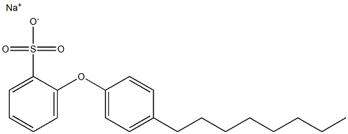 2-(4-オクチルフェノキシ)ベンゼンスルホン酸ナトリウム 化学構造式