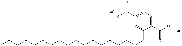 2-オクタデシルテレフタル酸二ナトリウム 化学構造式