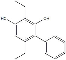 4-Phenyl-2,5-diethylbenzene-1,3-diol 结构式