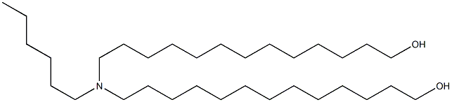 13,13'-(Hexylimino)bis(1-tridecanol),,结构式