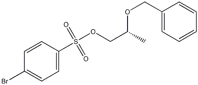 (+)-p-ブロモベンゼンスルホン酸(R)-2-(ベンジルオキシ)プロピル 化学構造式